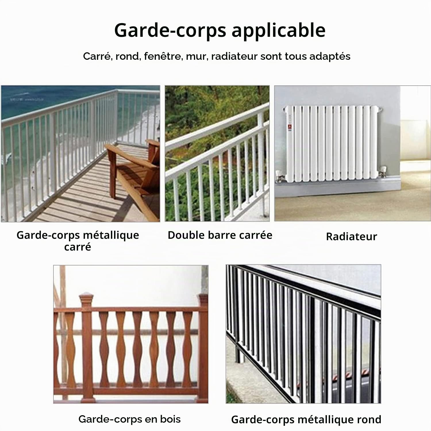 Table de Balcon Rabattable, Table Suspendue avec 5 Hauteurs Réglables pour Extérieur Jardin Terrasse, Table en Profilé D'aluminium Pliante de Garde-Corps