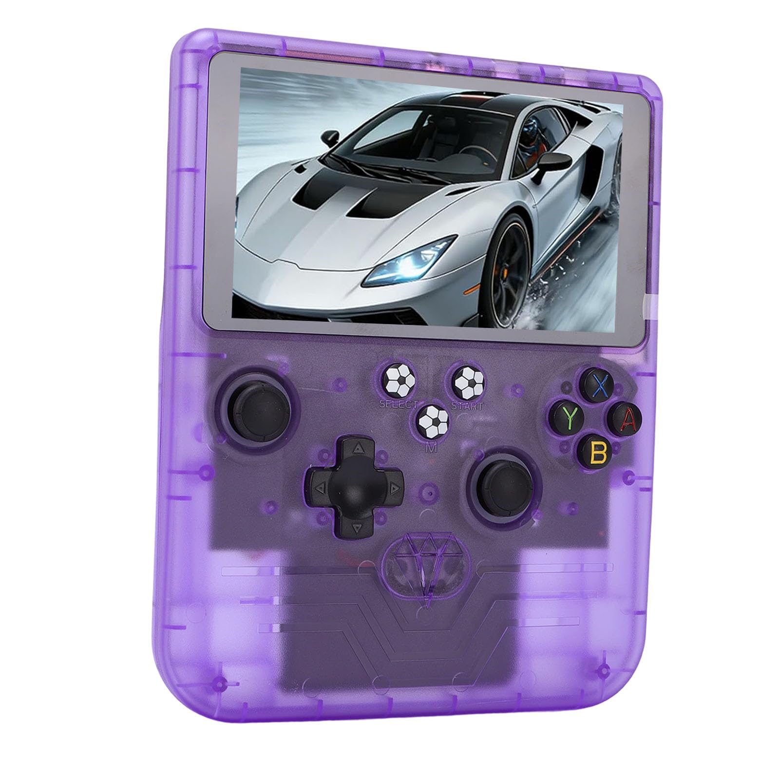 Jiawu Handheld-Spielekonsole, 6-Zoll-HD-Bildschirm, 6000-mAh-, Dual-RGB-Joysticks, Retro-Gaming-Konsole, Open-Source-Handkonsole mit 128 GB Speicherkarte für Retro-Gaming-Enthusiasten