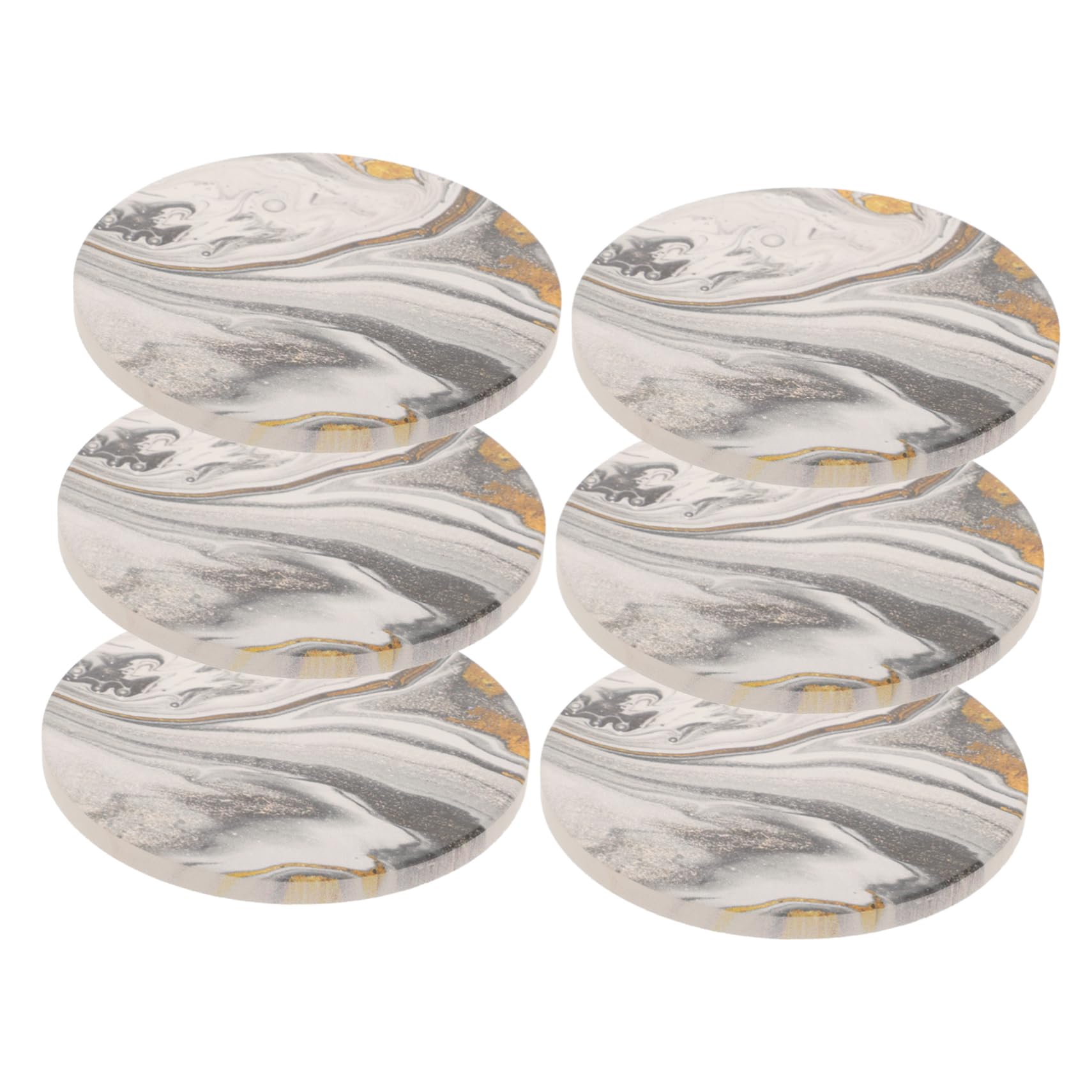 IMIKEYA 18pezzi Sottobicchieri Rotondi Ceramica Assorbente Eleganti e Antiscivolo Per Tazze e Bicchieri Per Cucina Ristorante e Ufficio