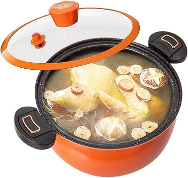 Pressure Cooker Small Cooking Pot for Stew | Non-Stick Fast Heating Pressure Cooker with See-Through Lid for Home Kitchen Boil Stew Soup Food Preparation