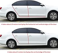 Vista 5 de BOLTRY Protectores de borde de puerta de automóvil de 32.8 pies, moldura de borde de goma anticolisión en forma de U, protector de sello apto