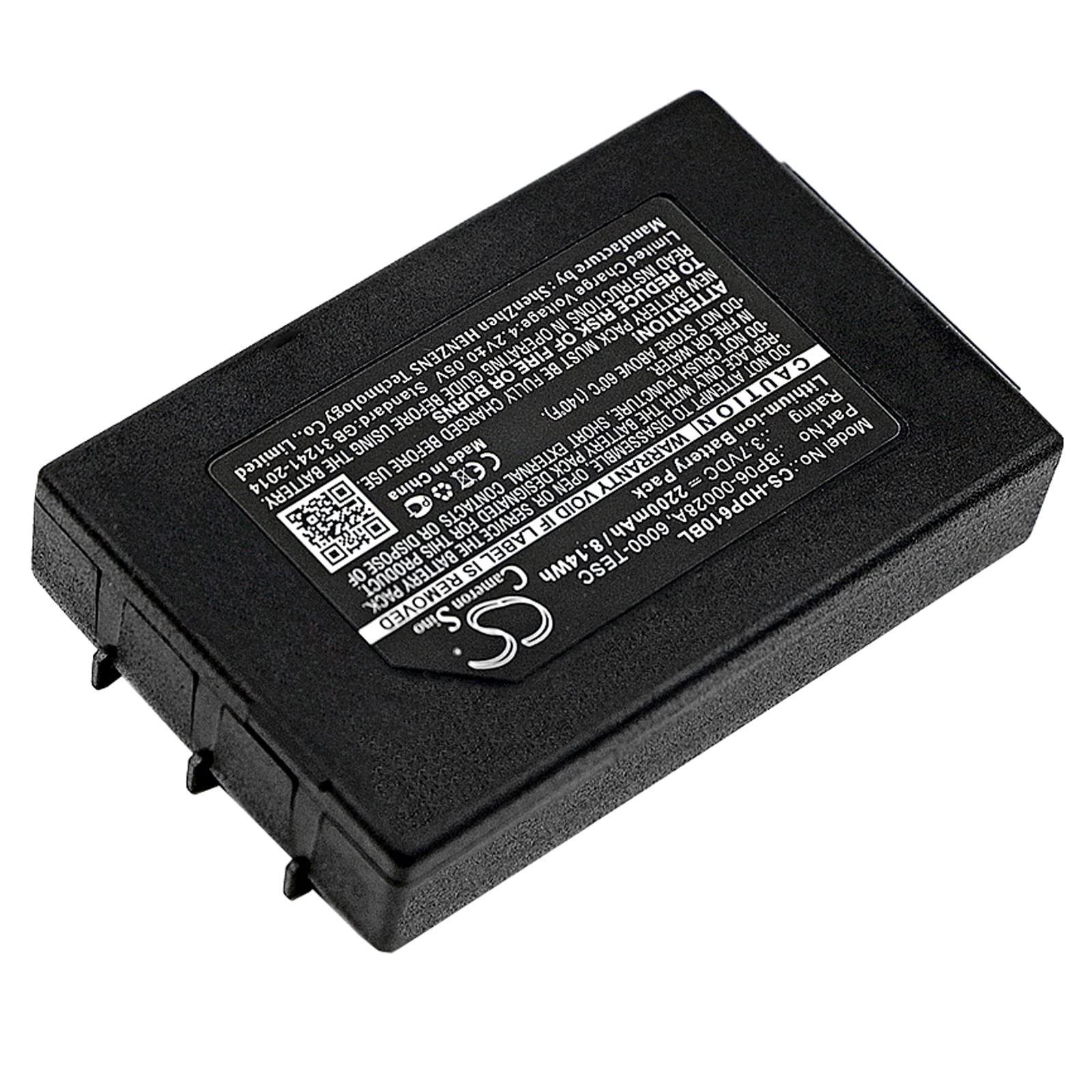 TECHTEK Batteria 2200mAh compatibile con [Dolphin] 6000LU1, 6100, 6110, 6500, per [HandHeld] Dolphin 6100, Dolphin 6110, per [Honeywell] 6500, ScanPal 5100 sostituisce 6000-BTSC, 6000-TESC, BP06-0002