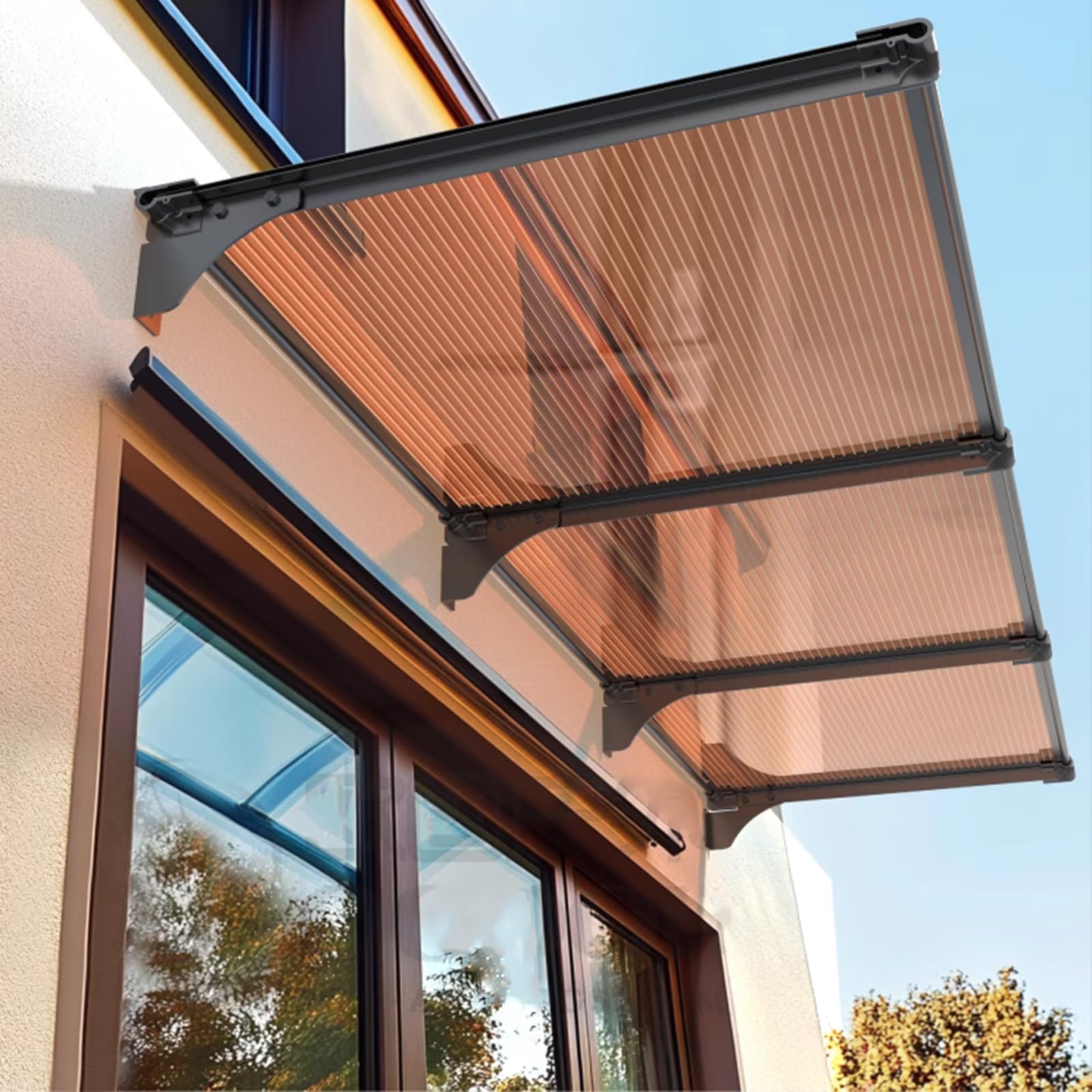 Auvent moderne de 120 x 270 cm pour garder votre seuil de maison au sec