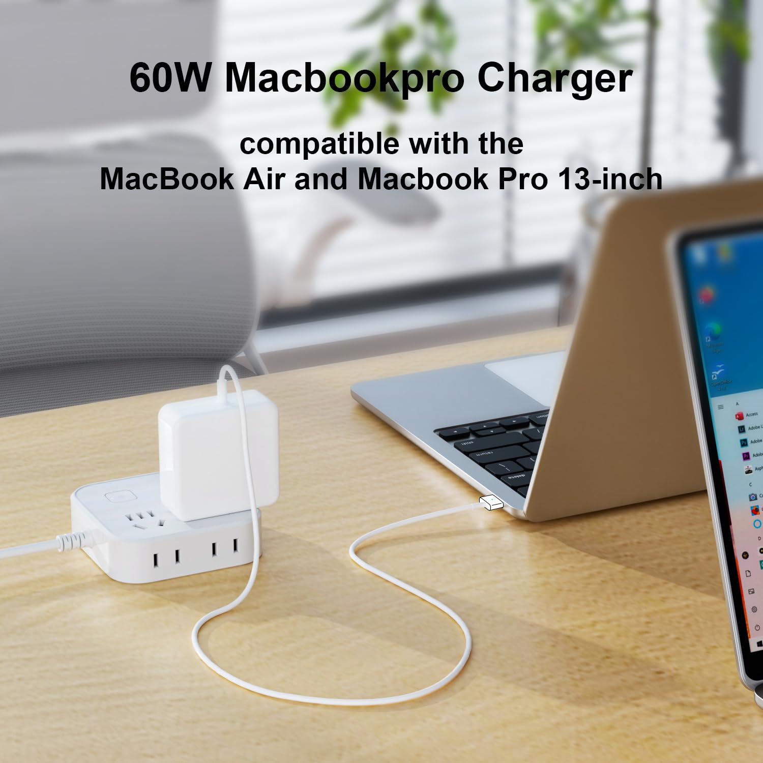 Mac Book Pro Charger - 60W Magnetic 2T-Tip Power Adapter for Mac Book Pro/Air 11/13-inch Laptop (Between 2012-2017)