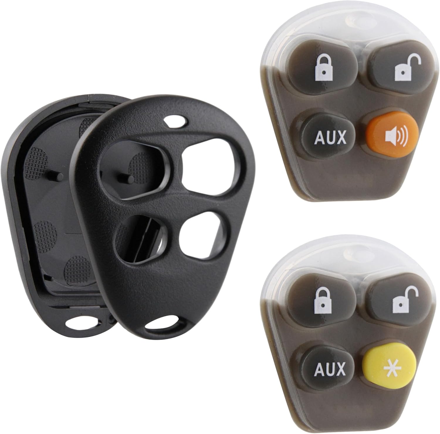 Key Fob Keyless Entry Remote Shell Case & Pad fits Viper EZSDEI474V - 4 Button