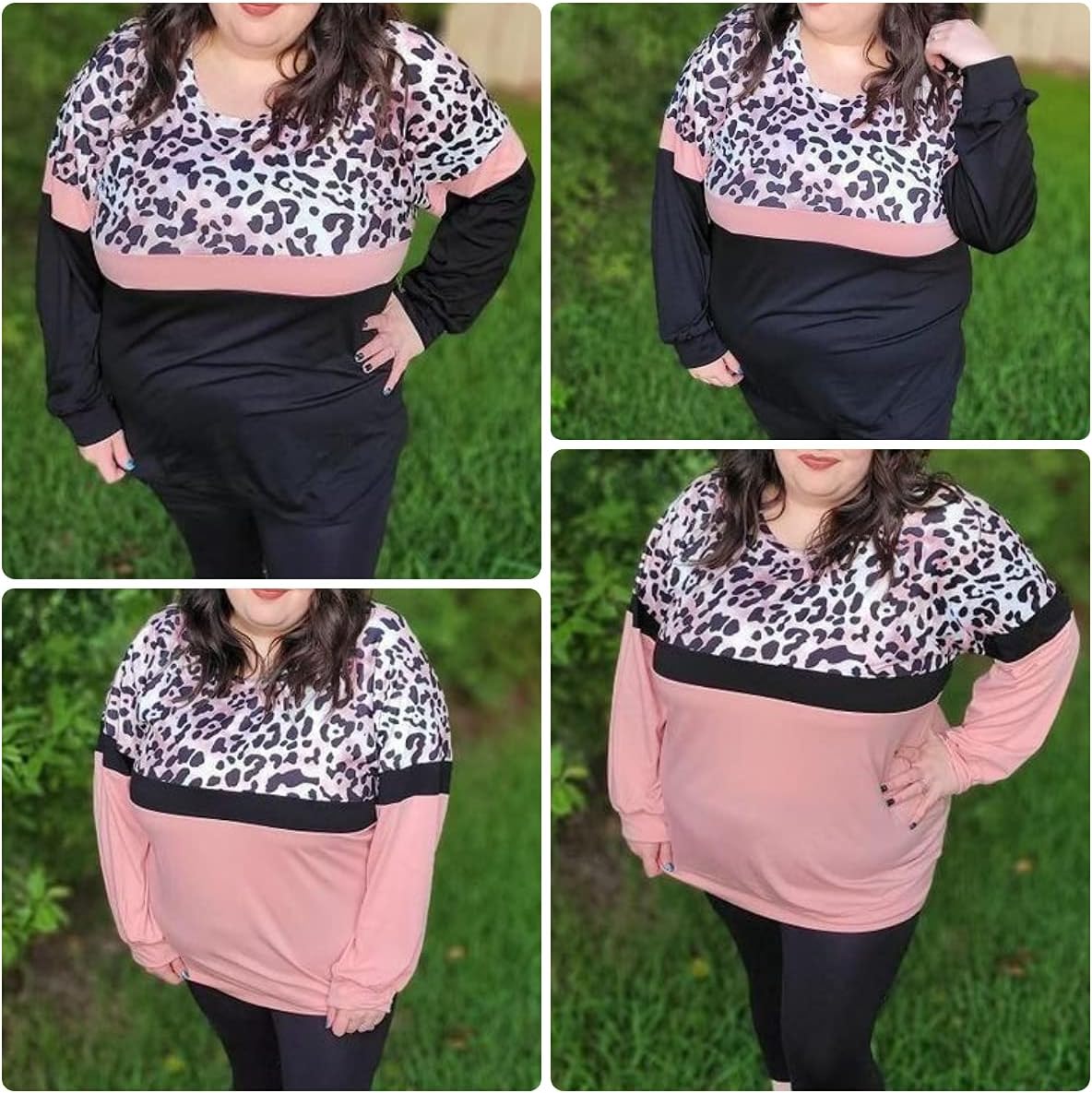 RITERA Plus Size Tops for Women Long Sleeve Casual Tunic Shirts Round Neck Pullover Tees XL-5XL - Image 4