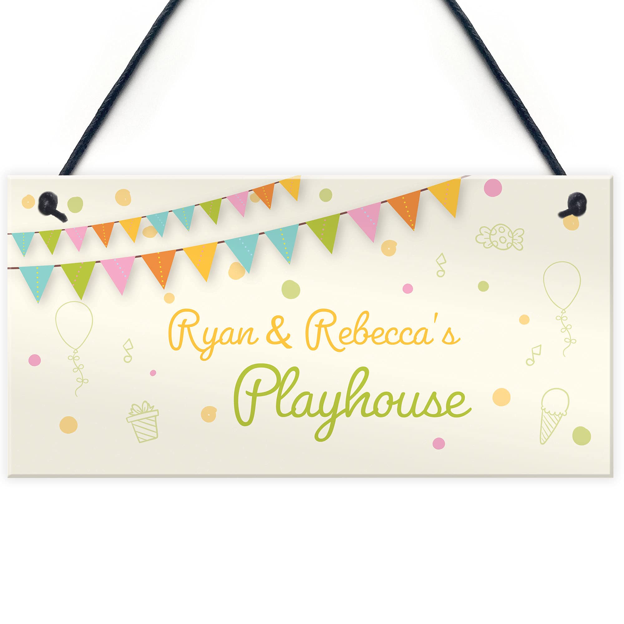 Personalised Childs Playhouse Sign Garden Shed Hanging Sign Son Daughter Gift