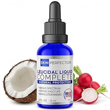 Skin Perfection Leucidal Liquid Complete - Alternative Preservative for Lotion Making with Radish Root Liquid & Coconut Extract - Leucidal Complete Preservative for Cosmetics & Skincare Products 0.5oz
