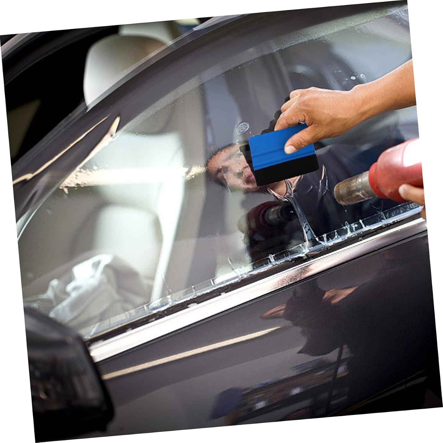 Vinyl Wrapping Tool Kit Window Tint Application with Squeegees Cutting Knife and Felt Scraper for Smooth Film Installation Cars and Homes