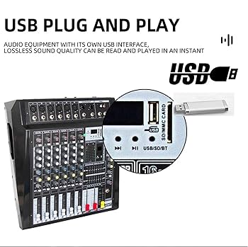 Amazon.com: DJ Mixer, 6 Channel Professional Mixer With