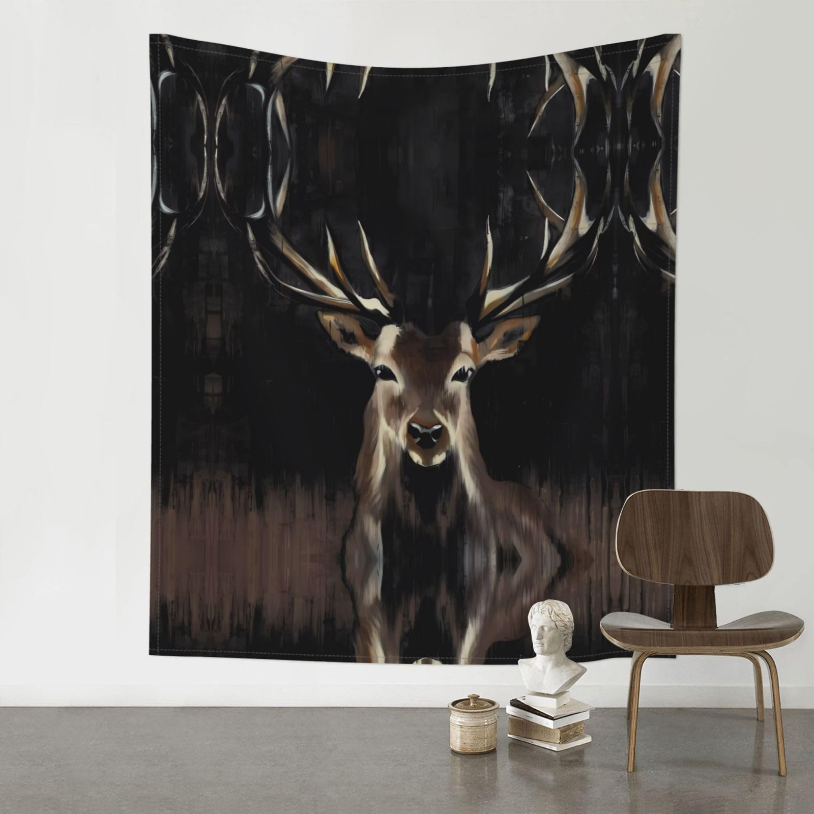 WHJSHOP deer Prints 60x51in Wall Tapestry Boho Throw – Durable Polyester Home Decor Dorm Room Beach Blanket