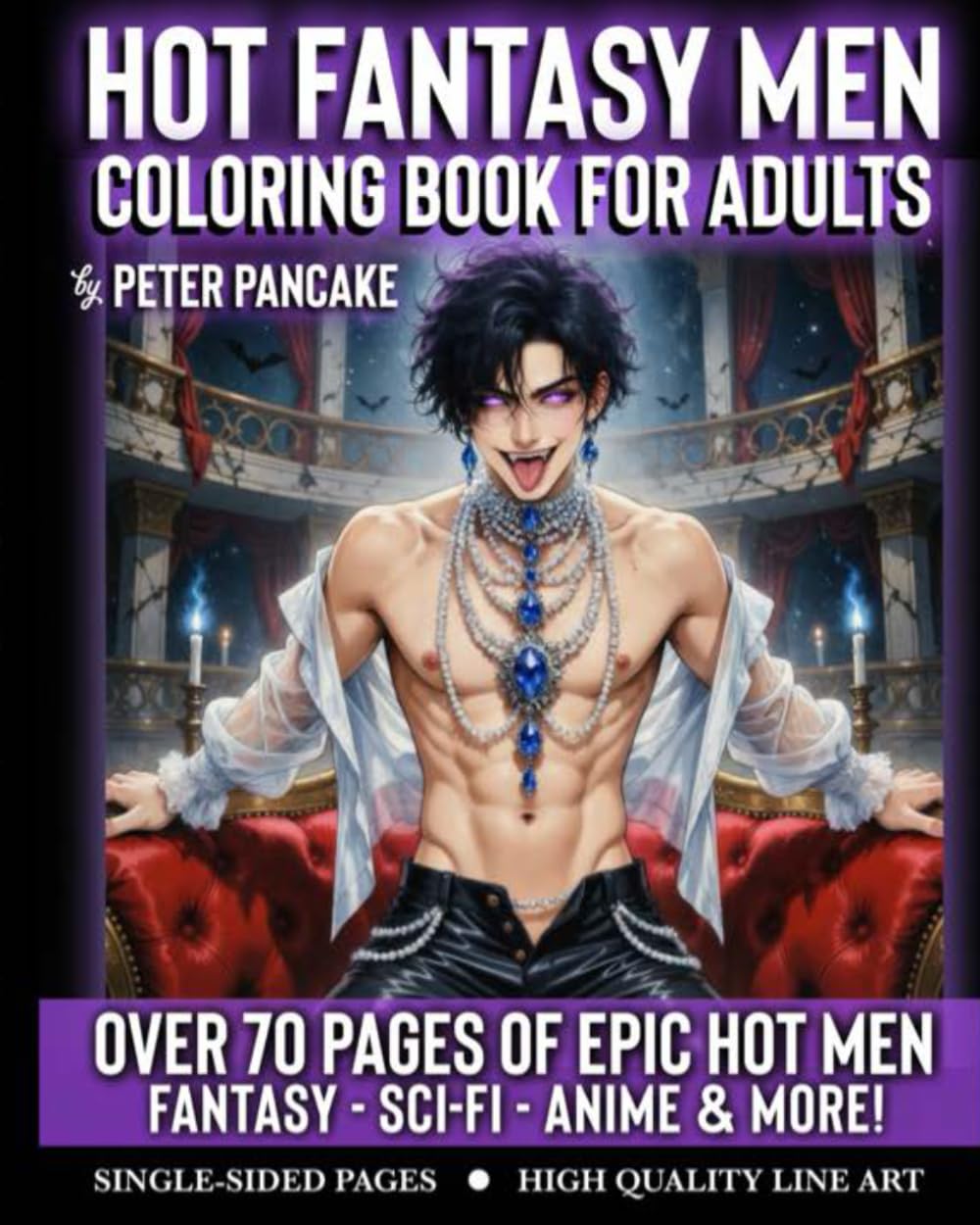 Hot Fantasy Men Coloring Book for Adults