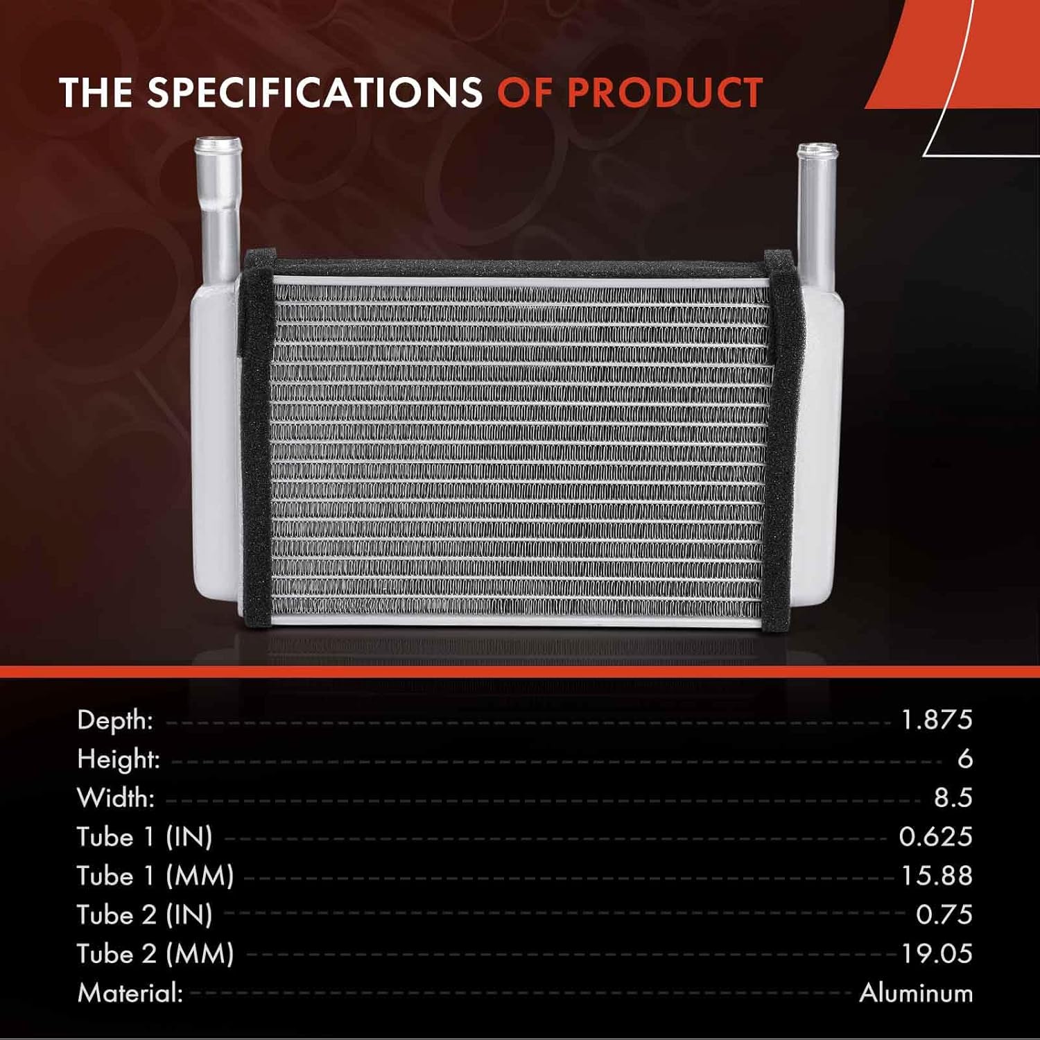 A-Premium HVAC Heater Core Compatible with Chevrolet Blazer 1969-1972, C10 C20 Panel Pickup Suburban, P10 Series, P30 Van, C20 Pickup & GMC Jimmy, C15/C1500 Pickup, K25/K2500 Suburban, P35/P3500 Van