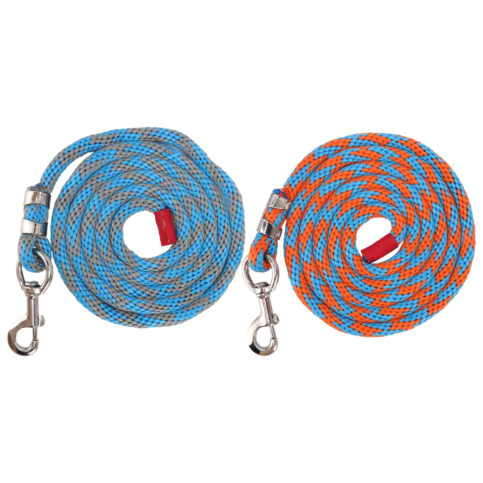 Tissting Corda di Piombo per Cavalli da 4M/13 Piedi Corda di Piombo Pesante in Lega di Nylon Resistente Adatta per Cavalli, Bestiame, per Allenamento E Tempo di Gioco(Grigio-Blu)