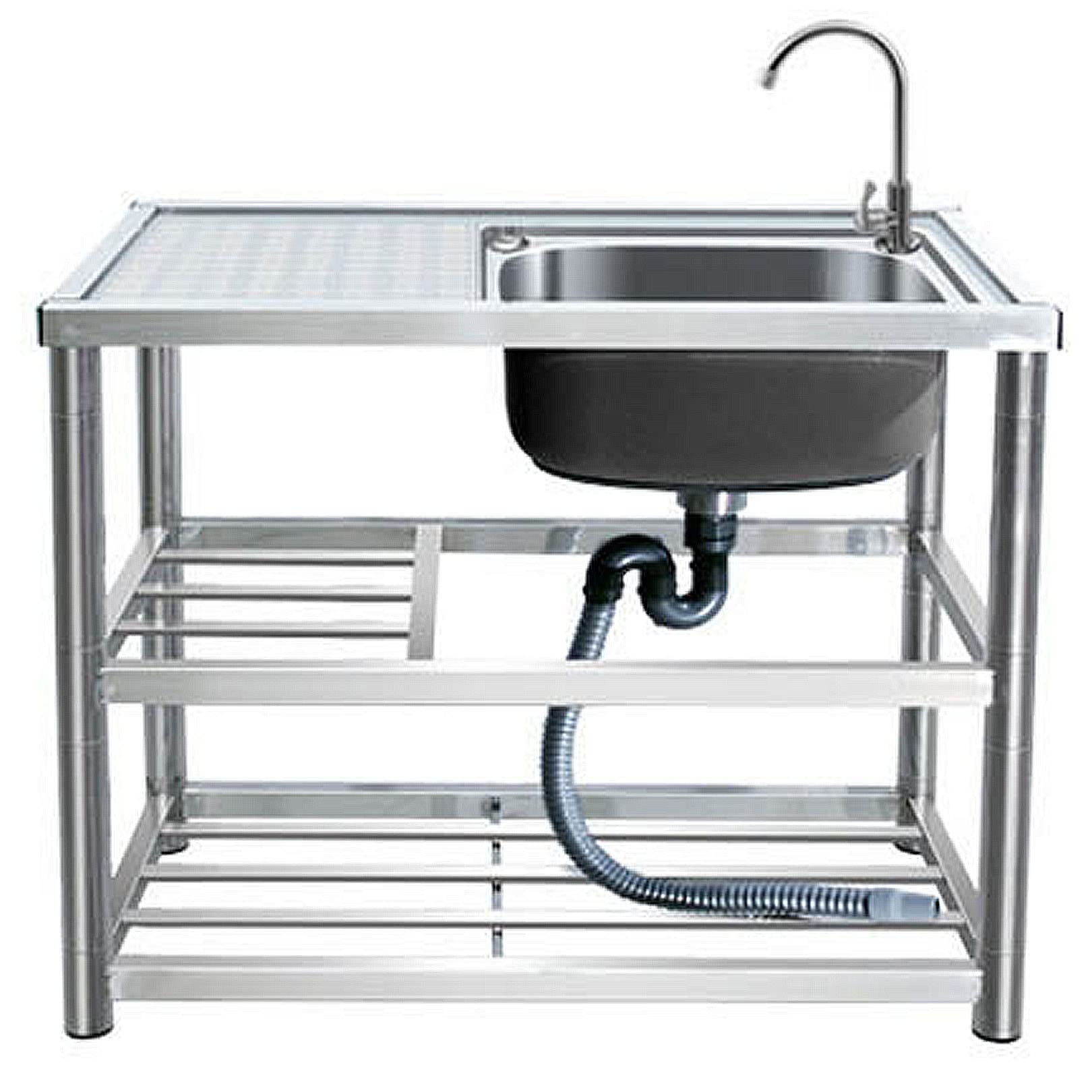Buy Single Commercial Stainless Steel Utility Freestanding Sink