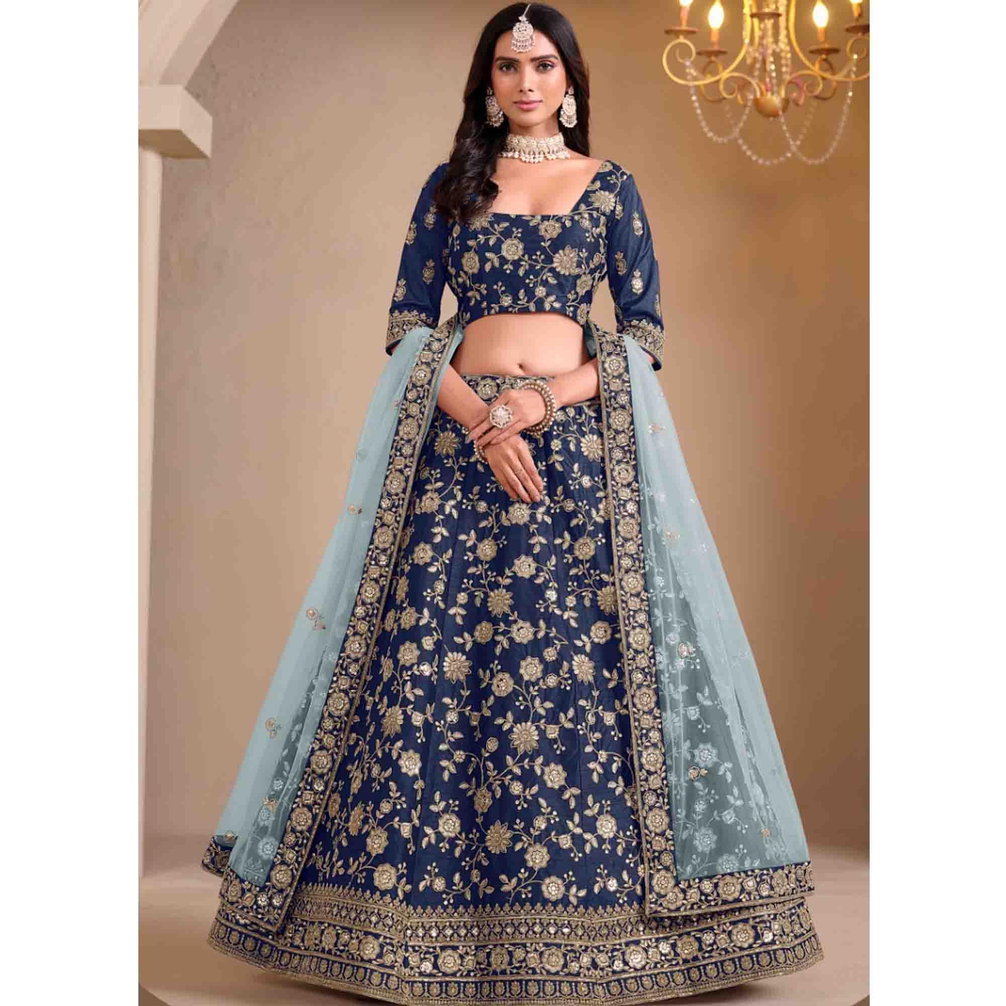Indischer pakistanischer Designer Lehengha Choli Ready to Wear Sangeet Function Wear Heavy Choli, Schwarz, ( 6 US Small ( Chest-38 Waist-34 Hips 40 )