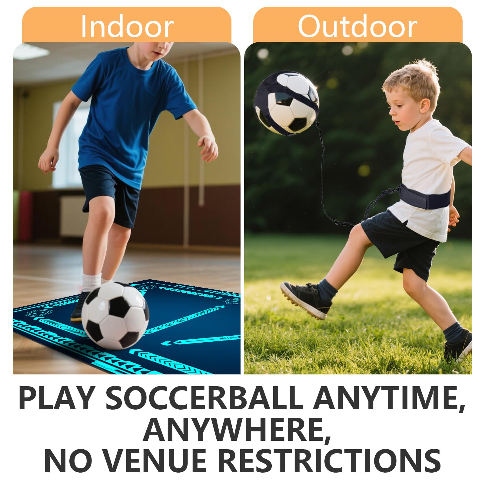 Soccer training mat,Soccer training equipment accessories for All Ages to Improve Speed Strength Agility and Coordination,Anti-Slip/Silent Mat