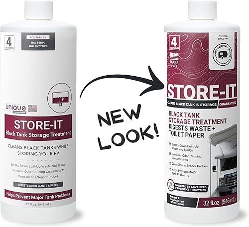 Miniatura 8 de Unique Store-It - Líquido limpiador de tanques negro RV – Limpia y desodoriza tanques mientras RV está en almacenamiento a corto o largo plazo, 4