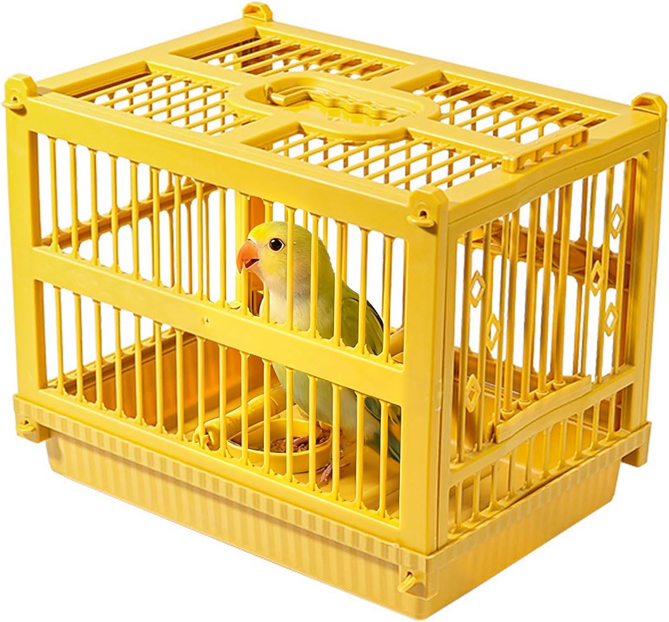 Bird Travel Cage | Transport Cage with Standing Perch for Birds,Ventilated Cockatoo Carrier - for Parrot Parakeet Cockatiel Conure Finch Lovebird Cockatoo Travel Indoor Outdoor Walking