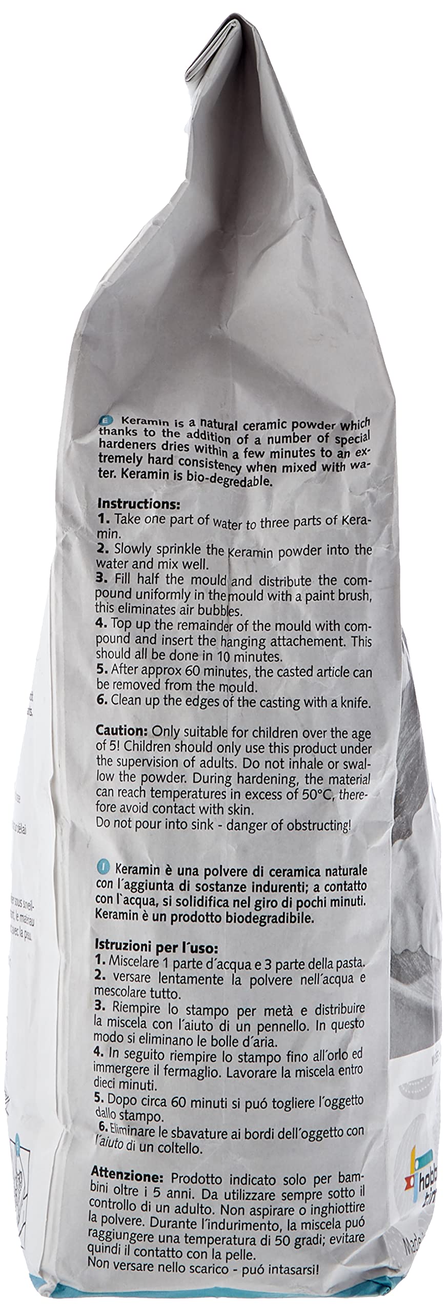 Glorex GmbH GLOREX 6 9500 90 Keramin, gesso modellante, bianco, 5 kg