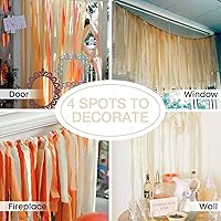 Vista 5 de PartyWoo Serpentinas de papel crepé blanco 4 piezas 328 pies Paquete de serpentinas de papel crepé color arena blanco para decoración de cumpleaños