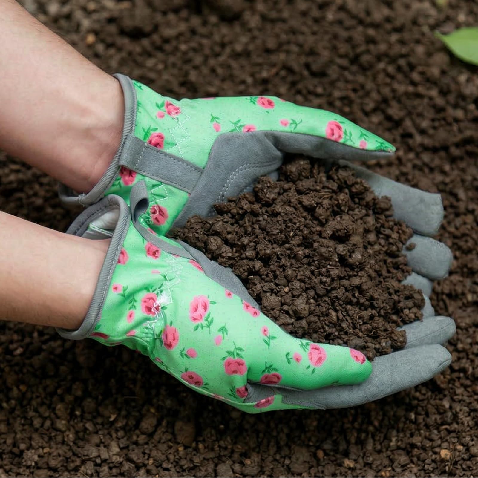 Baidast Guantes de jardinería para mujer, a prueba de espinas, guantes de jardín para mujeres para excavar, plantar, rastrillar y podar