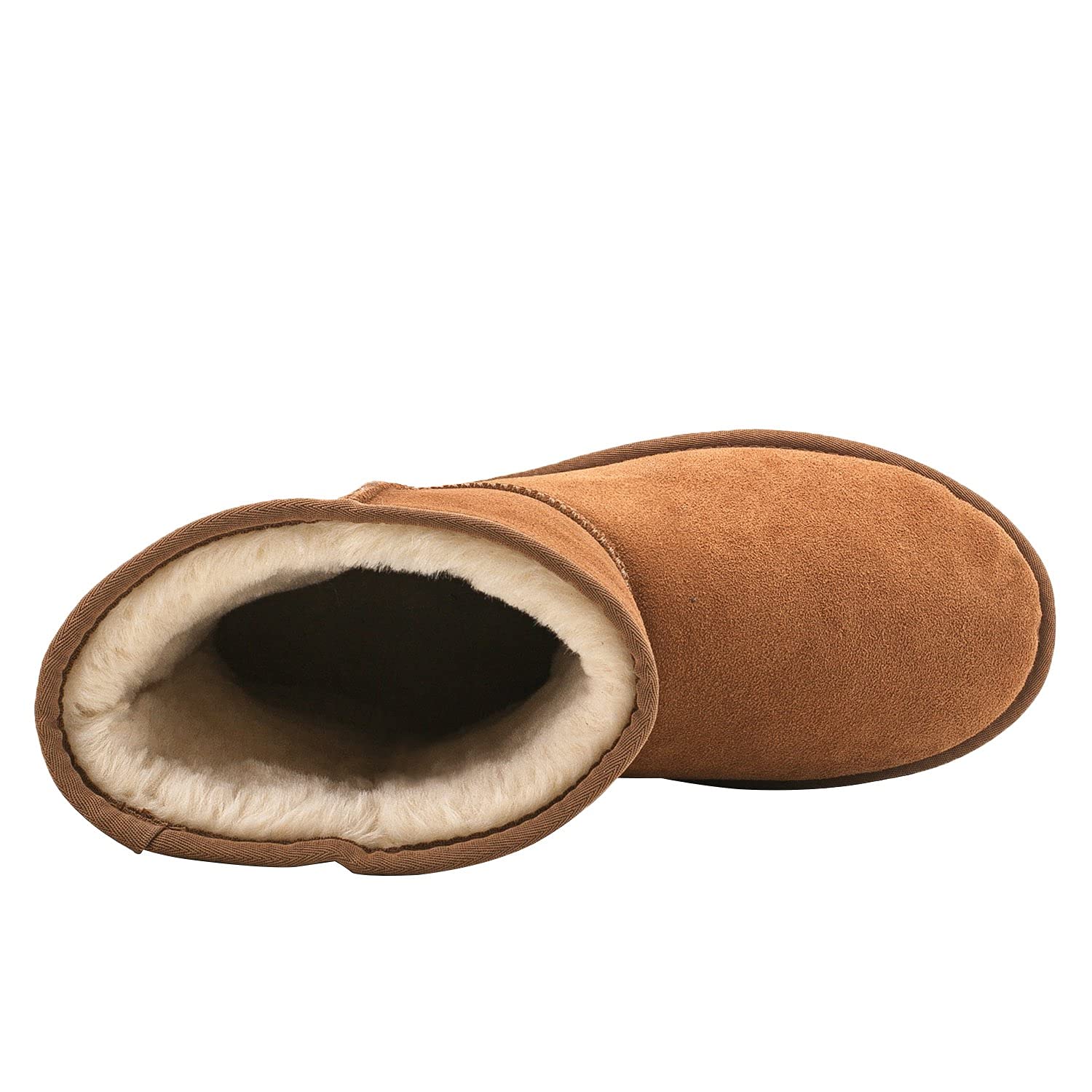 Shenduo Hombre Invierno Botas de Media Caña de Nieve Impermeable | Botas Media Pantorrilla Forradas de Piel Cálido Clásico Material Cuero Botas para Clima Frío