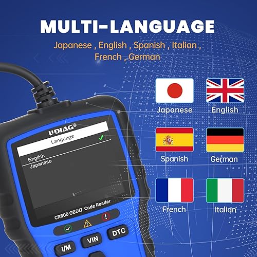 Miniatura 8 de CR800 OBD2 escáner probador de batería 2 en 1, herramienta de diagnóstico del escáner OBD2 para comprobar el motor del coche, lector de código de