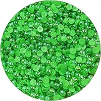 Vista 27 de 1500 piezas de cuentas de media perla de 4 mm, color AB negro, cuentas de perlas planas para manualidades, cuentas de plástico redondas, cuentas