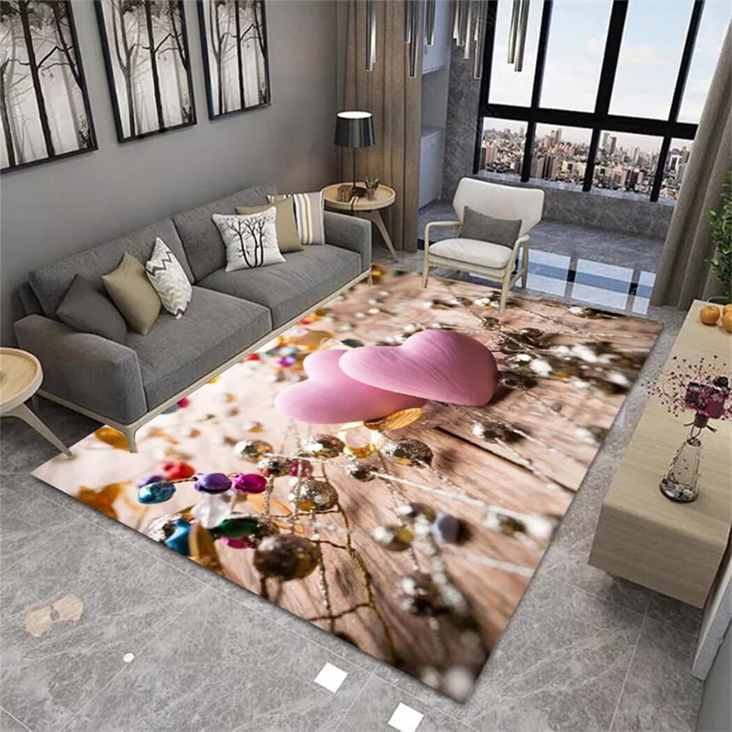 Tapis anti-acarien et insonorisé lavable en machine rose 180x230