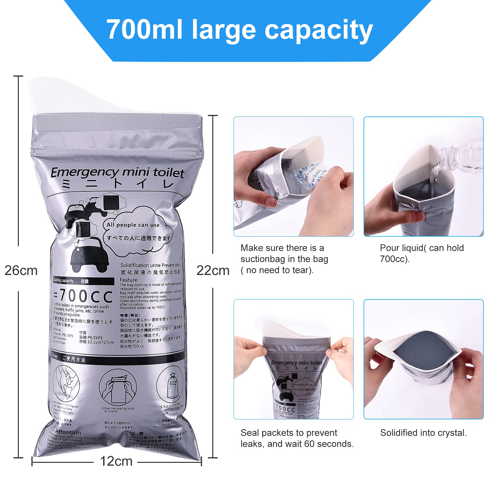 Buy Portable Folding Toilet, Porta Potty Car Toilet with Female Urination Device, Camping Toilet