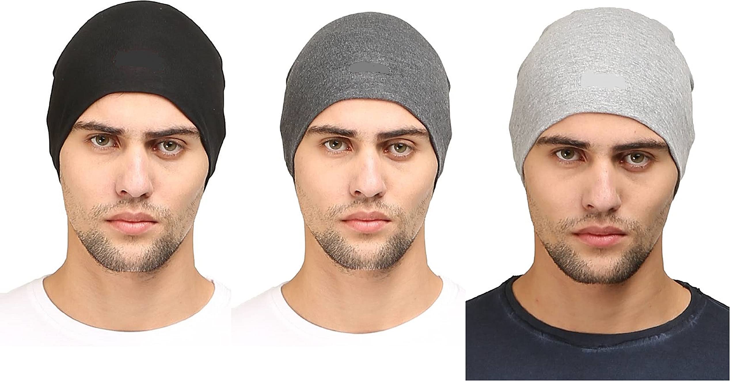Multipurpose Cotton Poly Blend Skull Cap for Men/Helmet Cap/Outdoor Cap/Running Cap(Pack of 3)-image-29