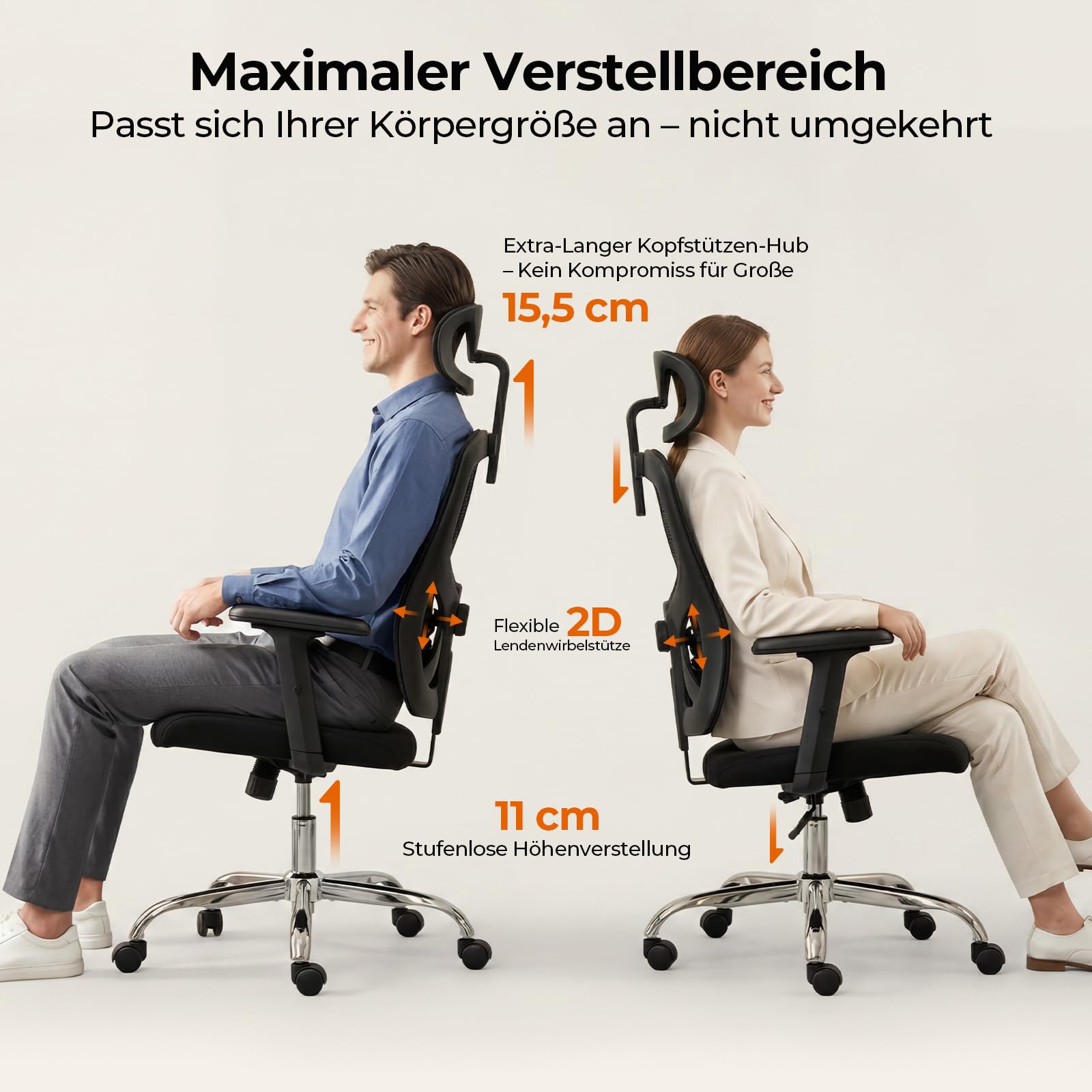YW-1A Chefsessel Ergonomisch - Bürostuhl Netz für Homeoffice | Premium Schreibtischstuhl Ergonomisch und Chefsessel. Ein buro stuhl bequem als idealer Office Chair Ergonomic.
