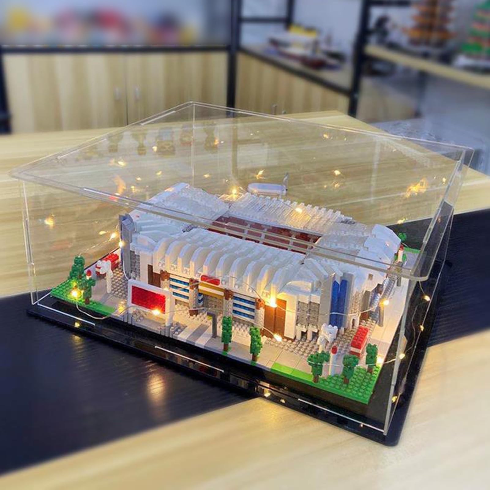 Acryl Vitrine Schaukasten, Klar Acryl-Schaufenster, Zahlen Lagerung Arbeitsplattenwürfel, Sammlerstücke, Spielzeug, Modelle, Puppenhandwerk Staubdicht Schutzbox, Veranstalter (Color : Clear,