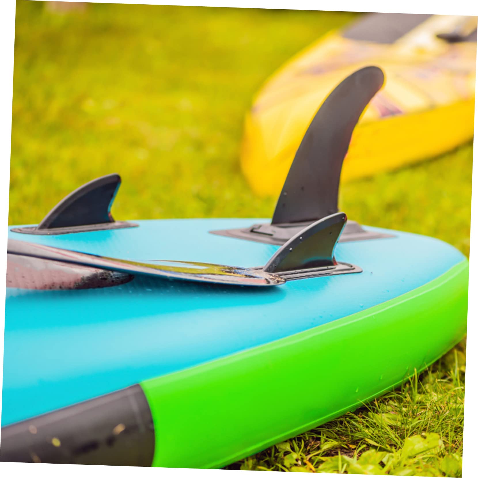 Set 3 Pz Pinna di Tracciamento per Kayak e Paddleboard in PVC Nero, Facile da Installare Tenuta per Vacanze Estive e Pagaiare su Acque Piane