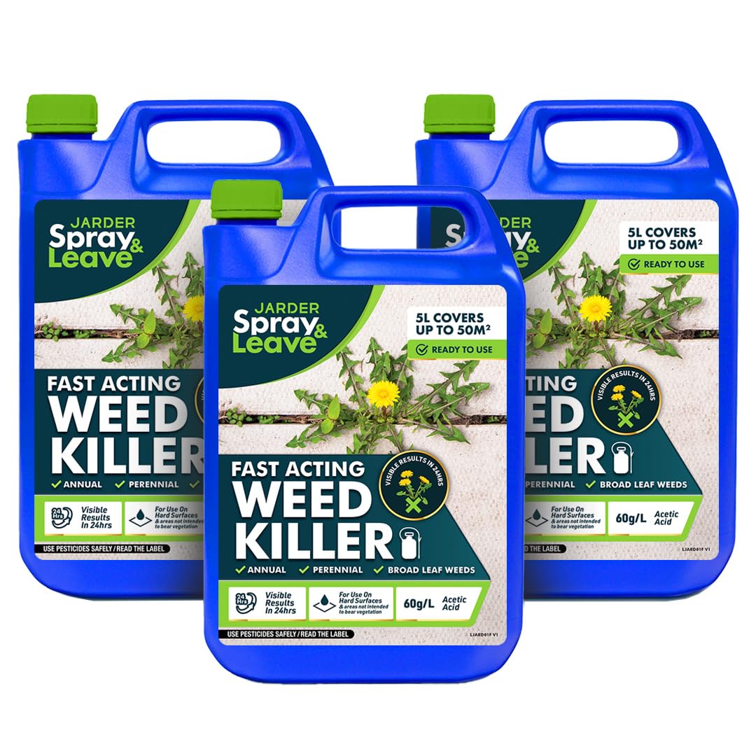 Jarder Fast Acting Strong Weed Killer for Hard Surfaces 5L - Kills Weeds in 24 hours - Ready to Use Formula - Glyphosate Free - 5L covers 50m2 (3)