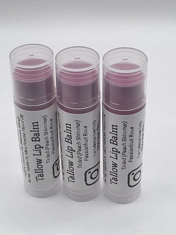 Bálsamo labial com cor e óleos, Peach Shimmer, Passionfruit Rose, Pilgrimage Vibes
