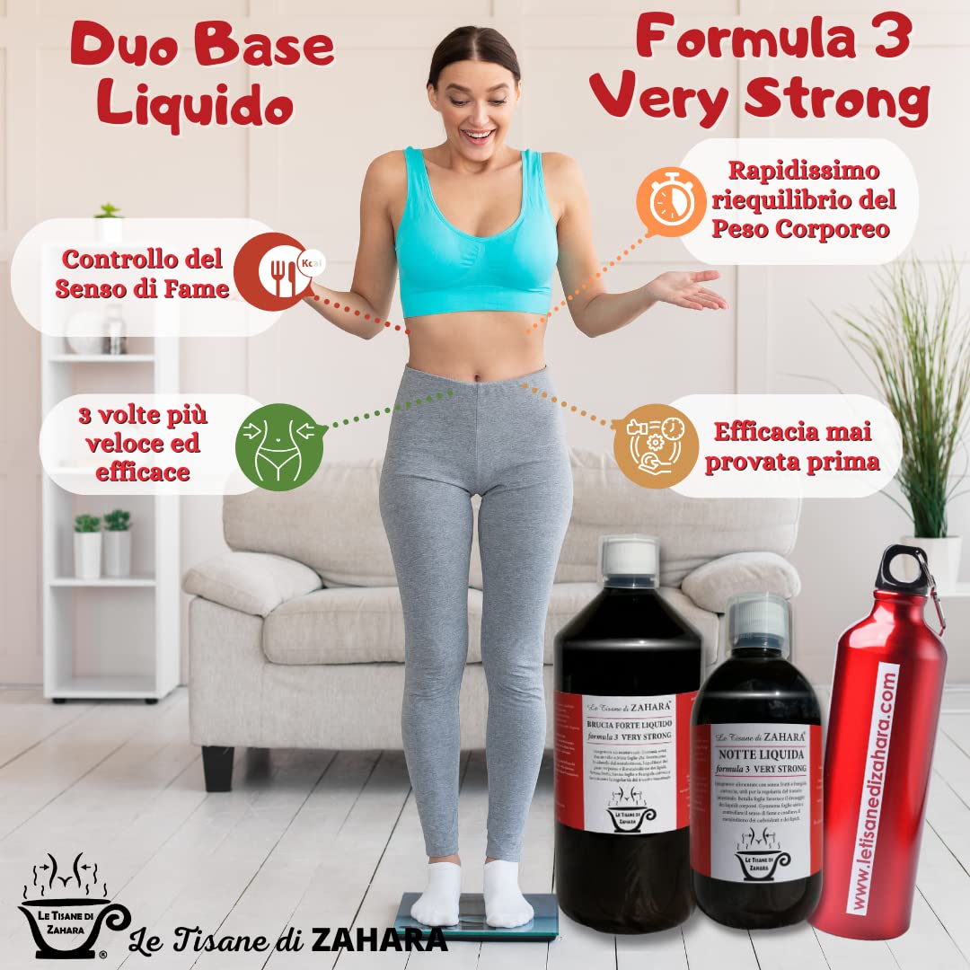 Duo Very Strong Formula 3 con Miscela Forte Liquido e Tisana Notte Liquida, Favorisce la Digestione e la Regolarità Intestinale, Routine Quotidiana Giorno e Notte