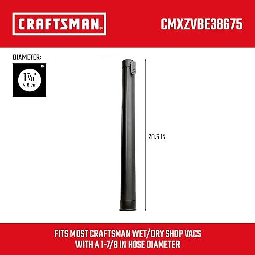 Miniatura 18 de CRAFTSMAN CMXZVBE38683 - Boquilla húmeda para aspiradora en seco y húmedo de 1-7/8 pulgadas, accesorio de aspiradora de grado industrial