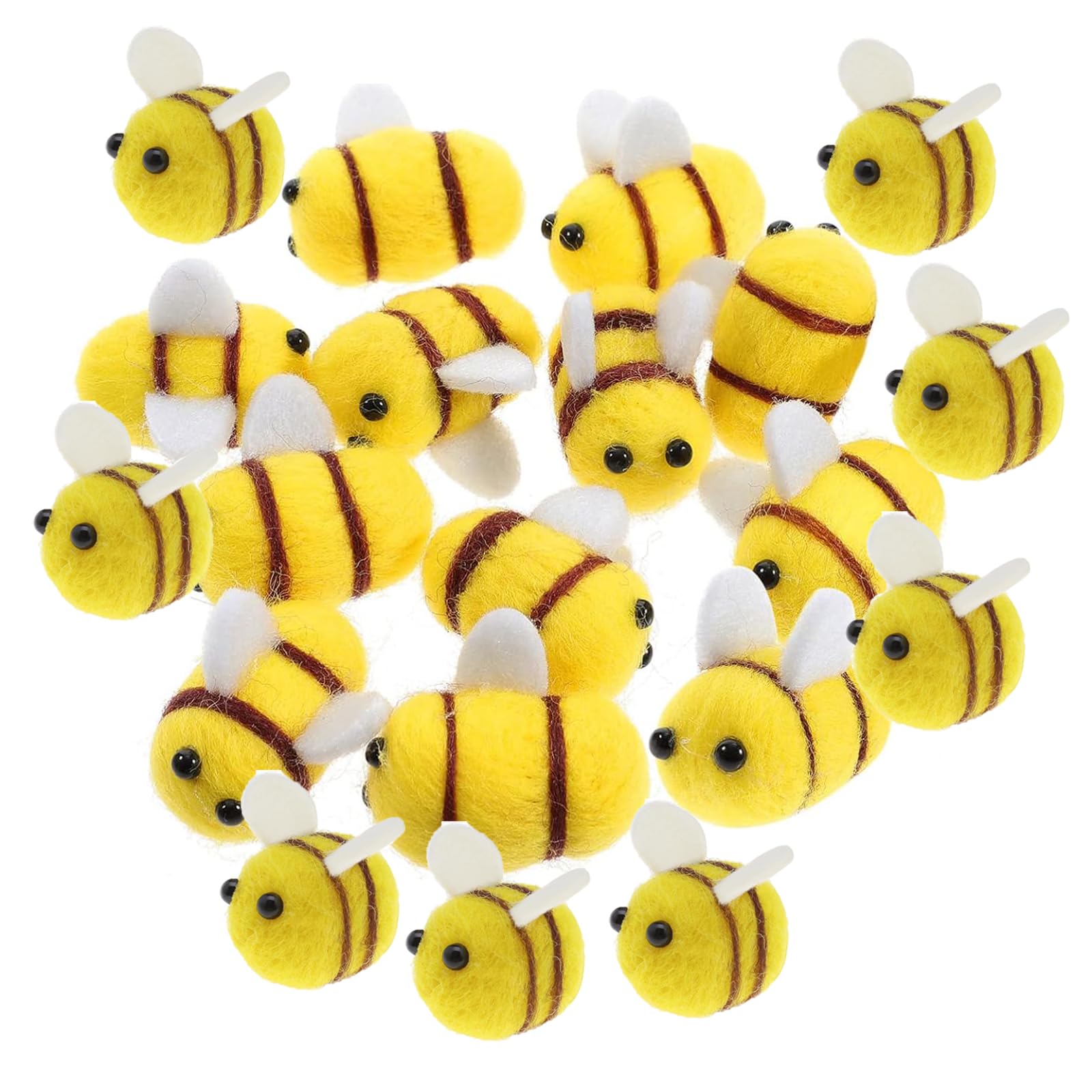 20 Pcs Bumble Bee, Bee Decorations, Cute Bee Craft Ball Mini Bee Decorations Ball for Jewelry Accessories DIY Crafts Bee Baby Shower Decorations Bee Party Supplies and Costume DIY