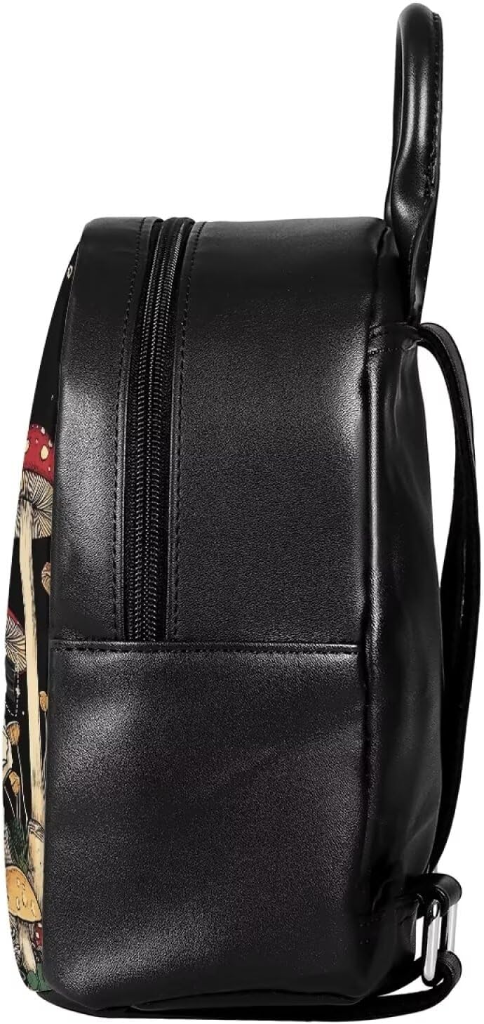 Showudesigns Skull Backpack Purse for Women Mushroom Mini Backpacks for Teen Girls Small Back Pack Shoulder Bag Travel Handbags Min Casual Daypack - Image 3
