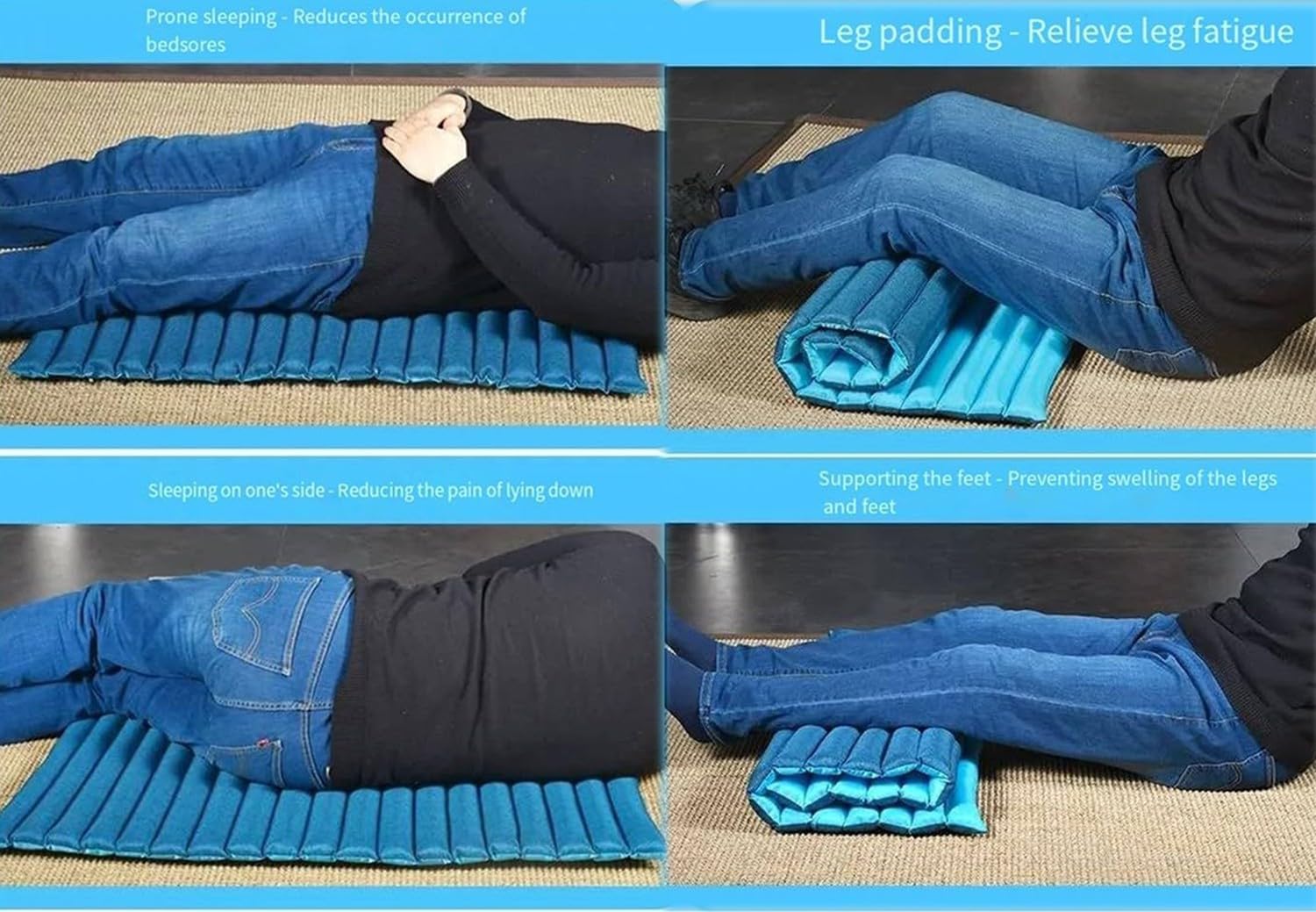 Colchón antiescaras para ancianos, almohadillas de presión impermeables, cojín transpirable para úlceras, soporte de coxis para el cuidado de la cama, prevención y alivio de úlceras por decúbito