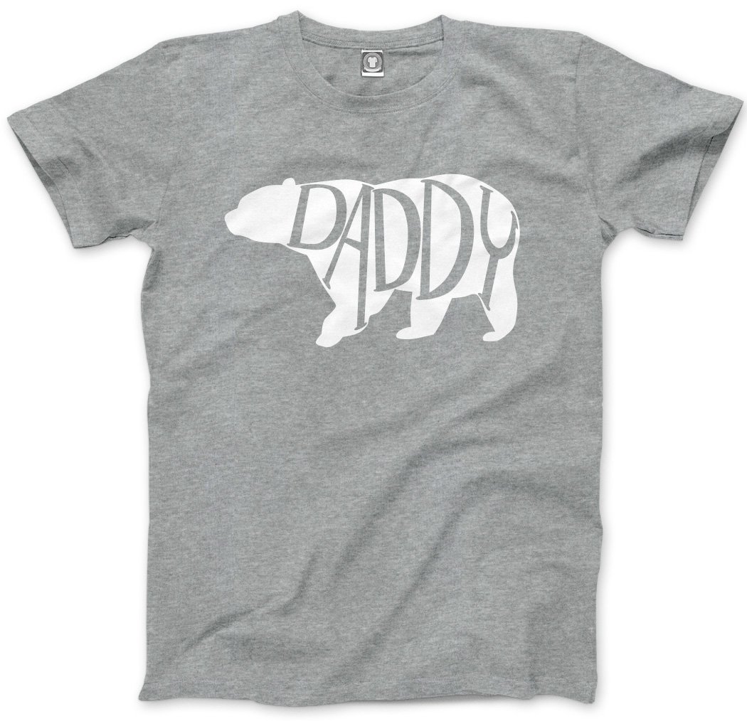 Hotscamp Men's Heather Grey Daddy Bear Unisex T-Shirt - Medium