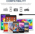 Câble Micro USB de 15 pi avec charge rapide 3A, extra long et extrêmement durable, cordon de charge tressé en nylon pour Galaxy S7/S6/J8/J7 Note 5, Kindle, LG, PS4, caméra, Xbox One et plus (Rouge)