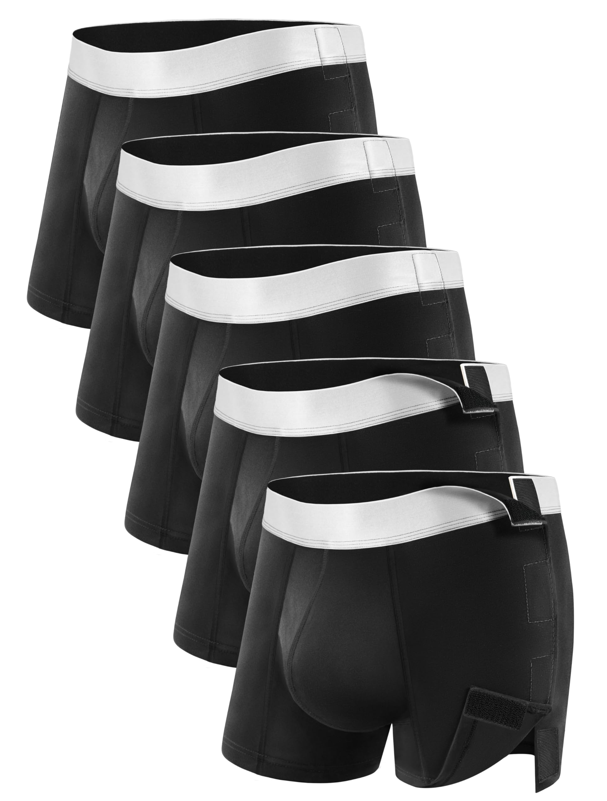 TIICHOO Mens Incontinence Underwear Washable Tear Away Leak Proof Underwear 5 Pack