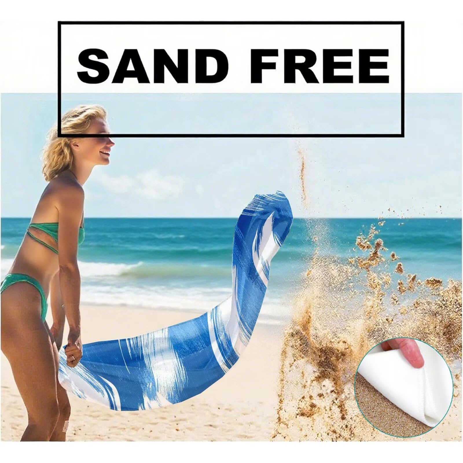 Serviette de Plage XXL 100x200 cm,Moderne Serviette Plage Microfibre avec Séchage Rapide, Anti-Sable, Absorbante Fonction Design pour Vacances Piscine Pique-Nique Voyages Yoga, Cadeau Femme Q-414
