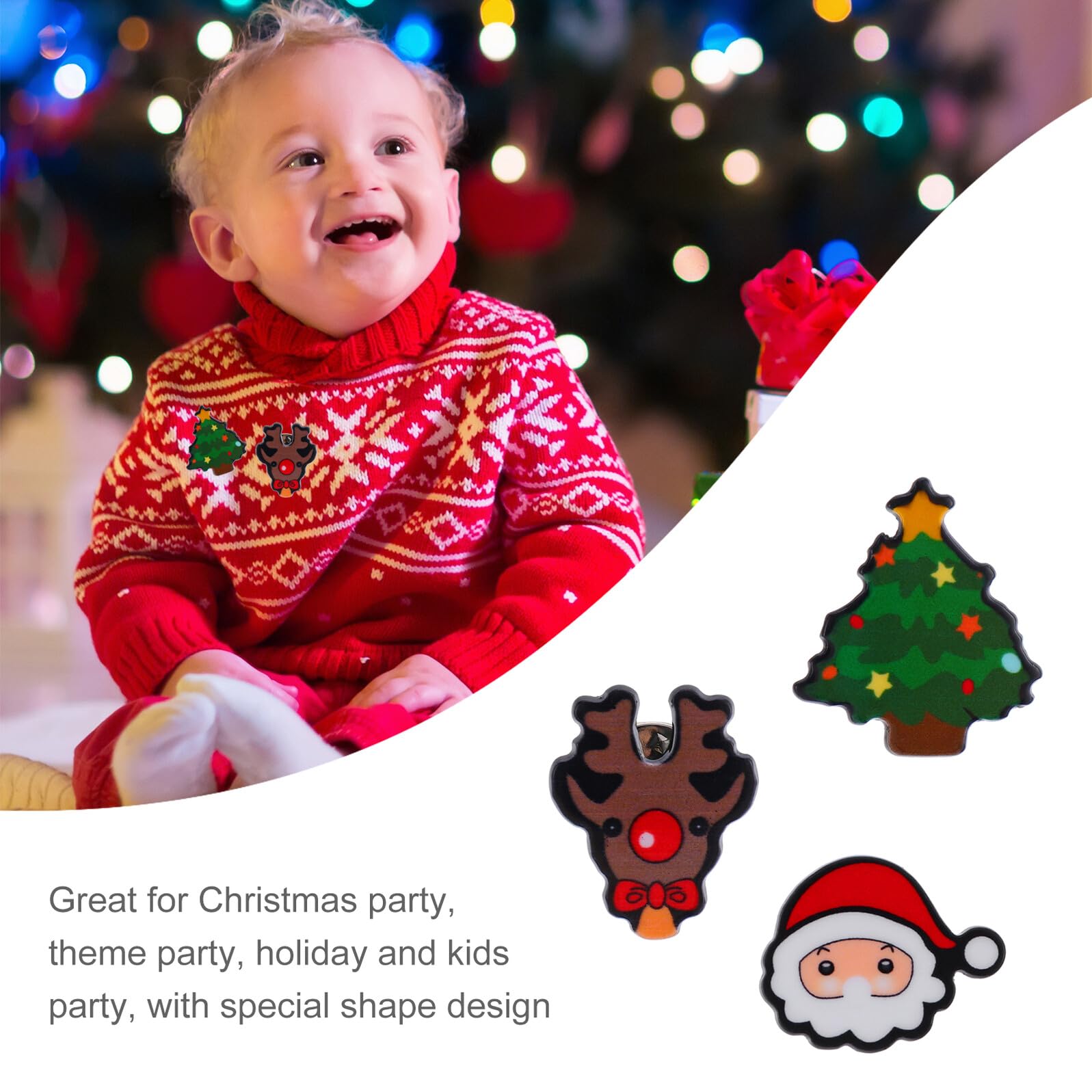 BESPORTBLE 8 Broches Navideños Decorativos Diseño Especial para Fiestas de Navidad Varios estilos