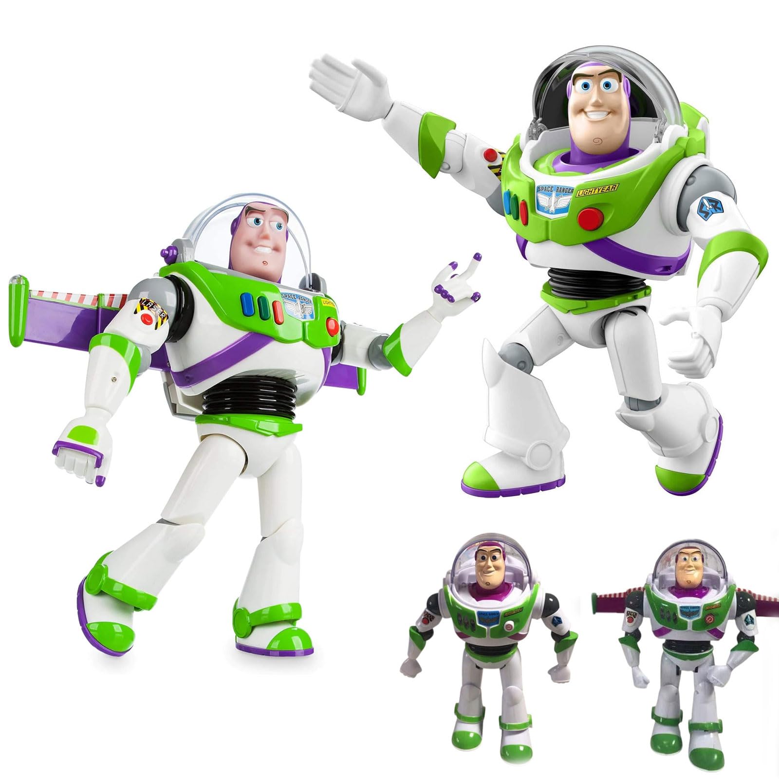 Buzzz Lightyearr Interactive Action Figure - Joints movable,Chest Light,Walkable，Interacts With Other Figures And Toys,Gifts for Adult Fans