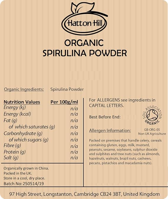 Organic Spirulina Powder 500g by Hatton Hill Organic