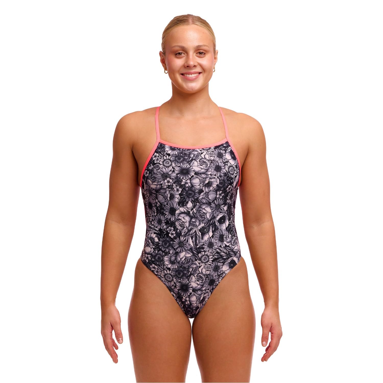 Funkita Night Rose Badeanzug Damen zum Binden chlorresistent und schnelltrocknend